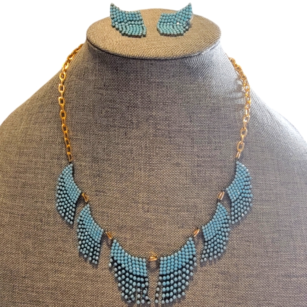 Park lane blue necklace set